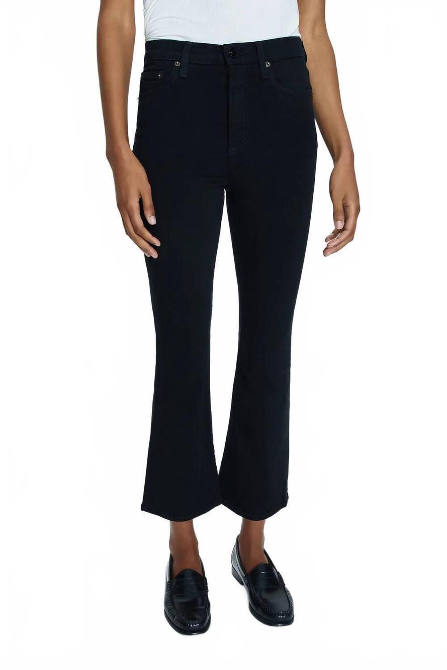 NEW PISTOLA lennon cropped boot cut jeans in noir